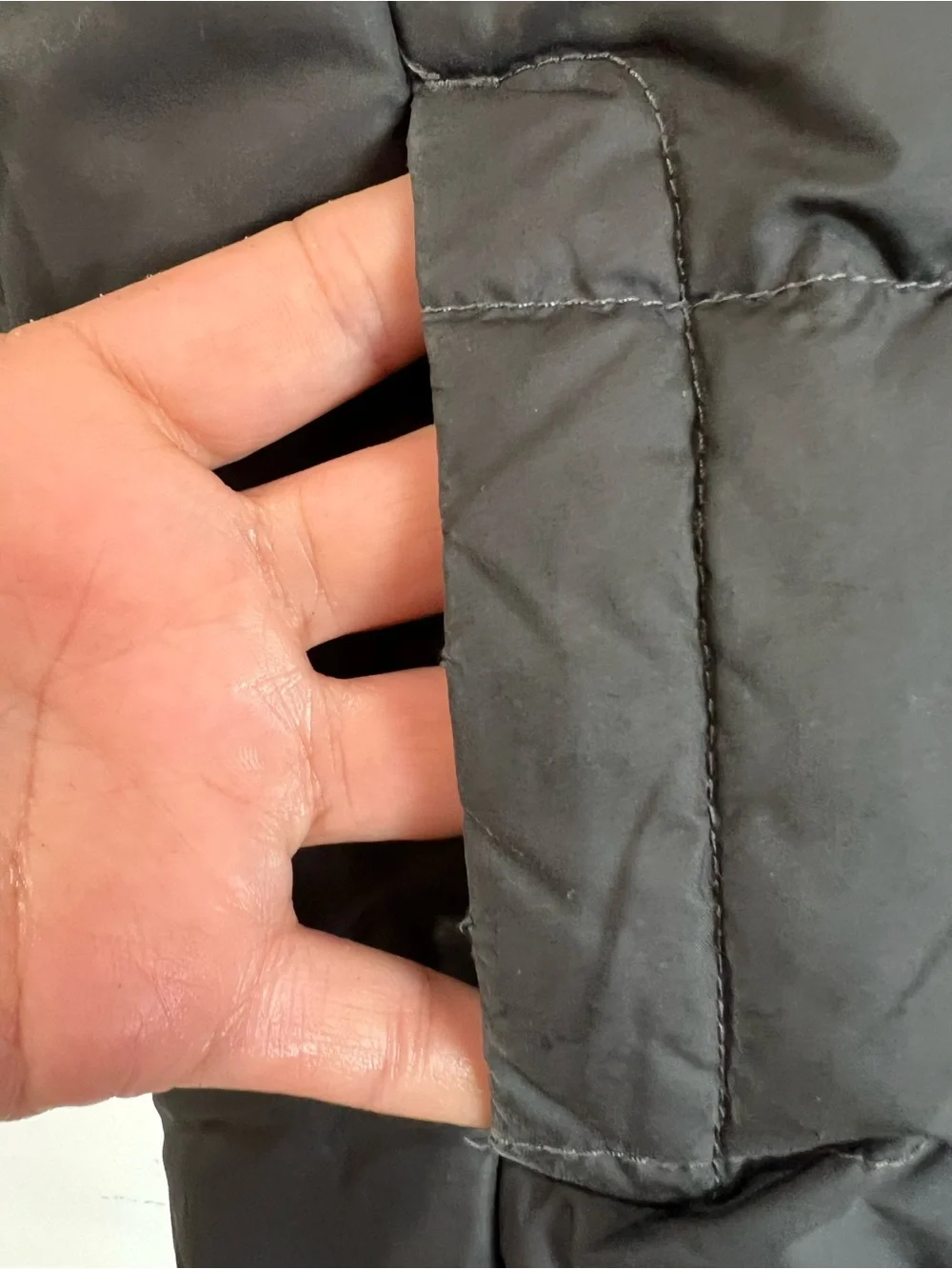 The North Face Black Puffer Jacket with Neon Green Trim boys 14-16